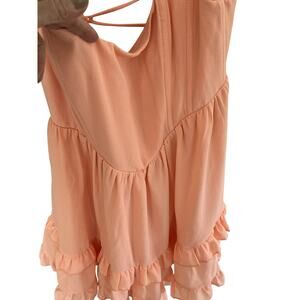 Lucy in the Sky Teens Girls Pink Mini Baby Doll Dress Strappy Prom Girly